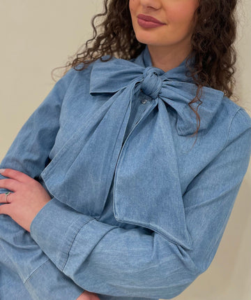 CAMICIA DENIM FIOCCO