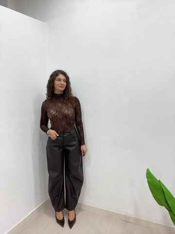 Pantalone ballon pelle