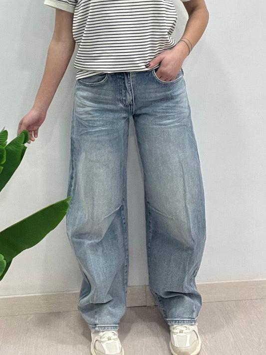 JEANS BALLON CHIARO